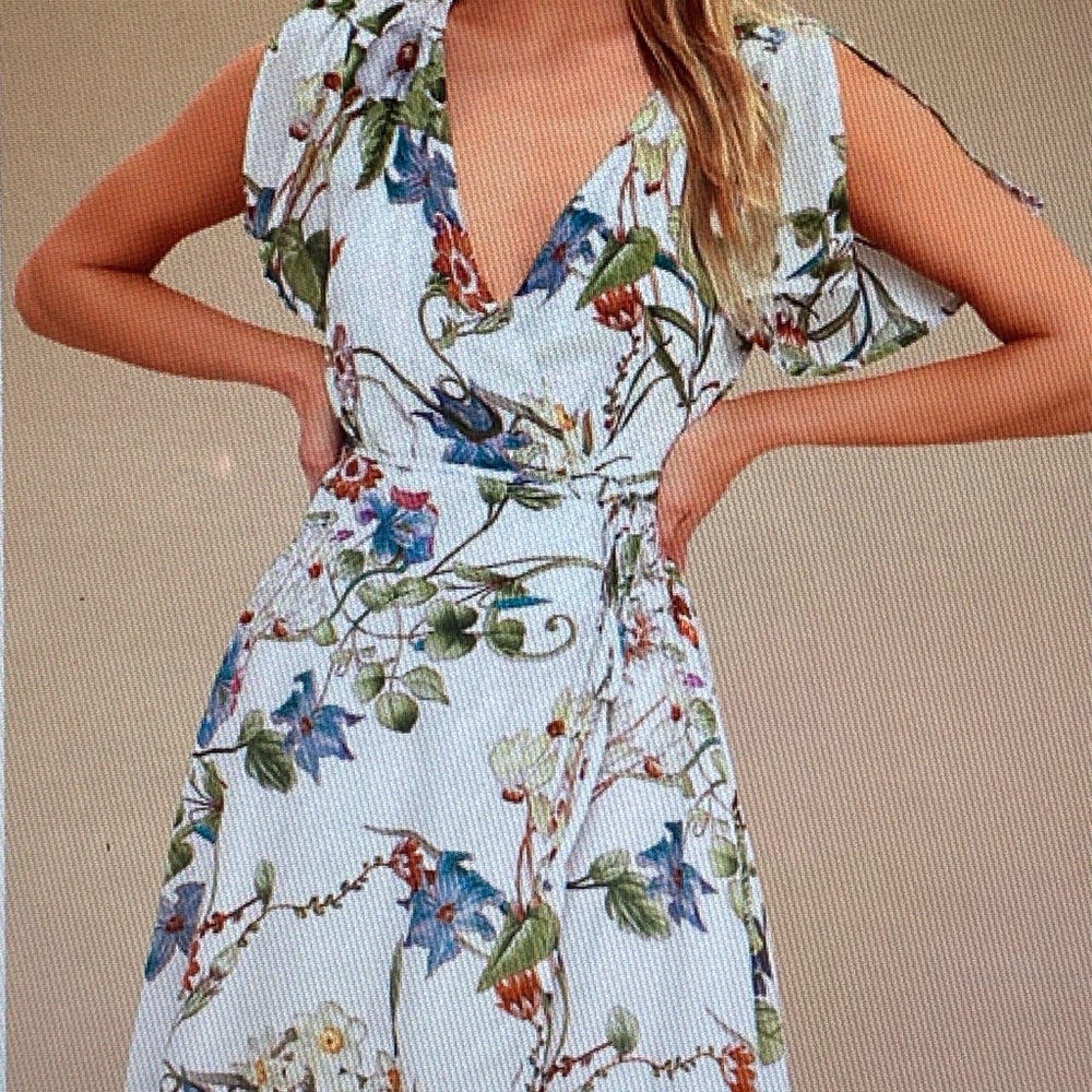 Floral Print Wrap Dress